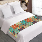 Vintage Floral Patchwork Pattern Print Bed Runner