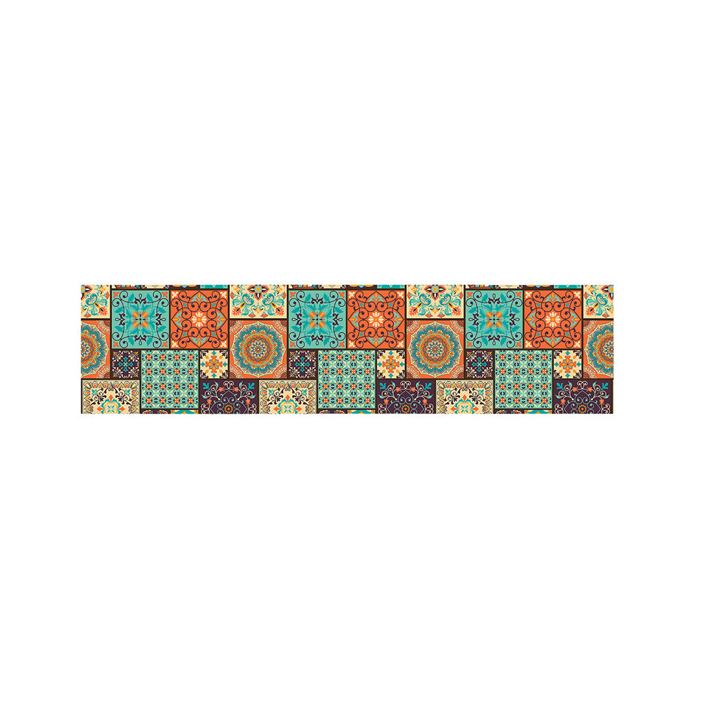 Vintage Floral Patchwork Pattern Print Bed Runner