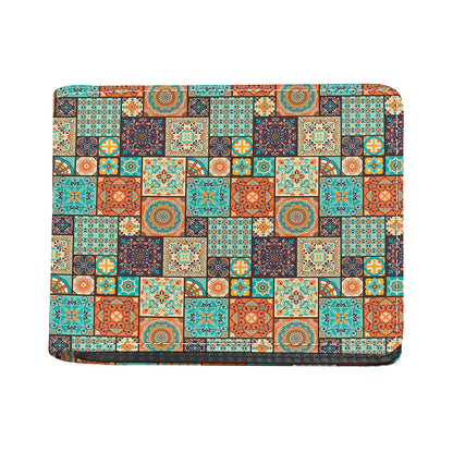 Vintage Floral Patchwork Pattern Print Bifold Wallet