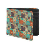 Vintage Floral Patchwork Pattern Print Bifold Wallet