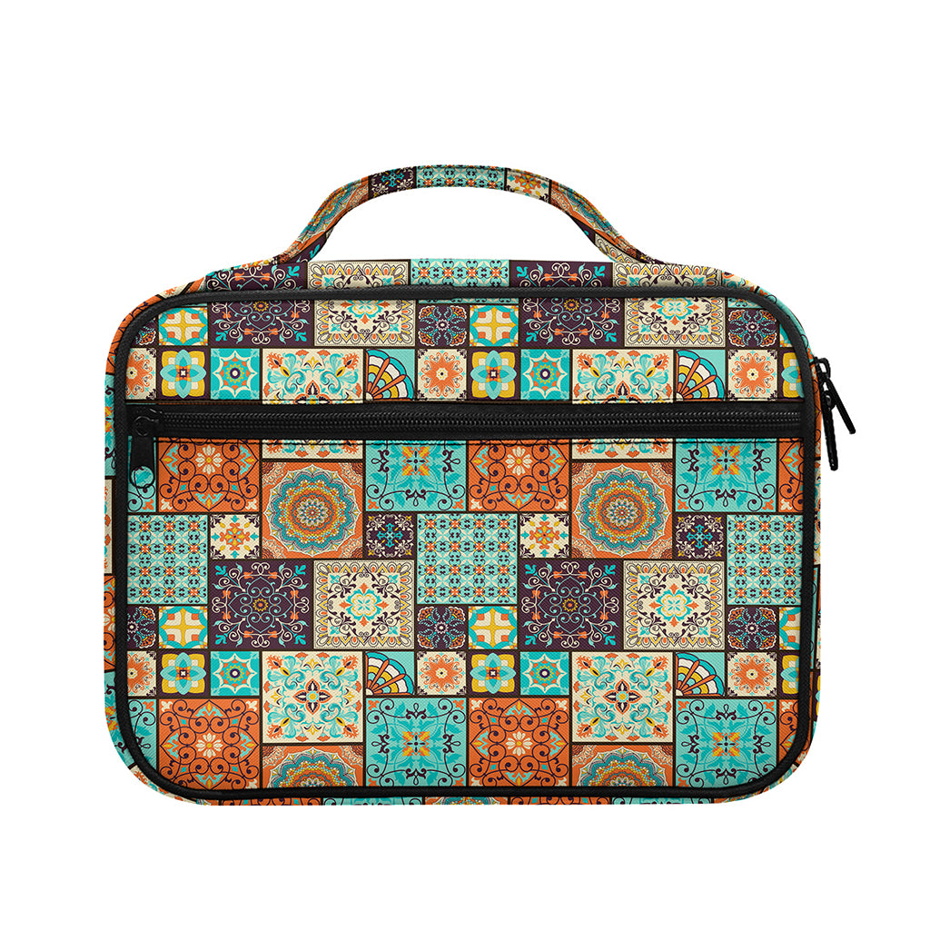 Vintage Floral Patchwork Pattern Print Briefcase Bible Bag