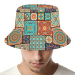 Vintage Floral Patchwork Pattern Print Bucket Hat