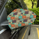 Vintage Floral Patchwork Pattern Print Car Side Mirror Covers