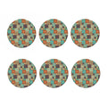 Vintage Floral Patchwork Pattern Print Coaster Set