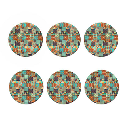 Vintage Floral Patchwork Pattern Print Coaster Set