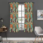 Vintage Floral Patchwork Pattern Print Curtain