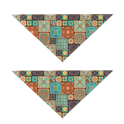 Vintage Floral Patchwork Pattern Print Dog Bandana
