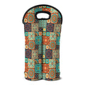 Vintage Floral Patchwork Pattern Print Double Neoprene Wine Tote