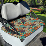 Vintage Floral Patchwork Pattern Print Golf Cart Seat Cover