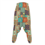 Vintage Floral Patchwork Pattern Print Hammer Pants