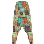 Vintage Floral Patchwork Pattern Print Hammer Pants