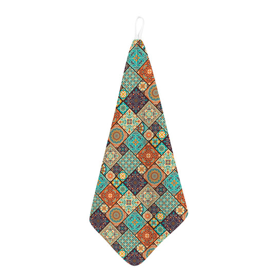 Vintage Floral Patchwork Pattern Print Hand Towel