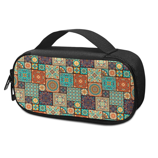 Vintage Floral Patchwork Pattern Print Insulin Cooler Travel Case