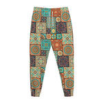 Vintage Floral Patchwork Pattern Print Jogger Pants