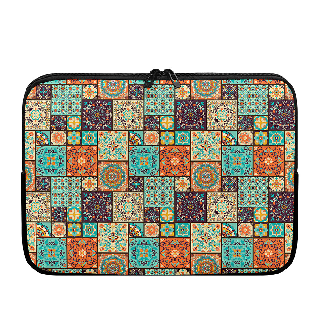 Vintage Floral Patchwork Pattern Print Laptop Sleeve