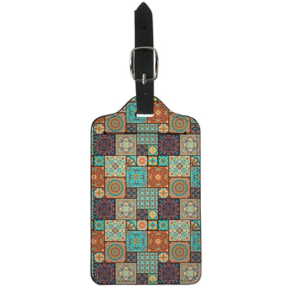 Vintage Floral Patchwork Pattern Print Luggage Tag