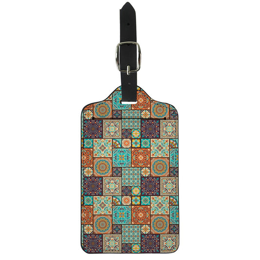 Vintage Floral Patchwork Pattern Print Luggage Tag