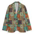 Vintage Floral Patchwork Pattern Print Men's Blazer