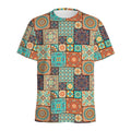 Vintage Floral Patchwork Pattern Print Men's Athletic T-Shirt