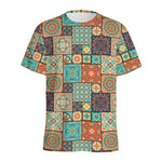 Vintage Floral Patchwork Pattern Print Men's Sports T-Shirt