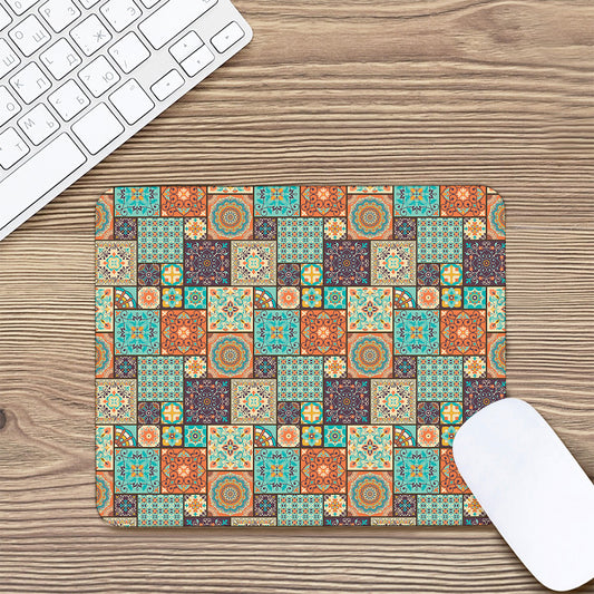 Vintage Floral Patchwork Pattern Print Mouse Pad
