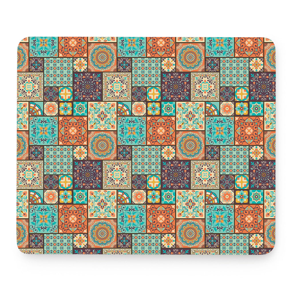Vintage Floral Patchwork Pattern Print Mouse Pad