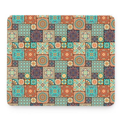 Vintage Floral Patchwork Pattern Print Mouse Pad