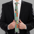 Vintage Floral Patchwork Pattern Print Necktie