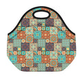 Vintage Floral Patchwork Pattern Print Neoprene Lunch Bag