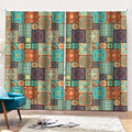 Vintage Floral Patchwork Pattern Print Pencil Pleat Curtains
