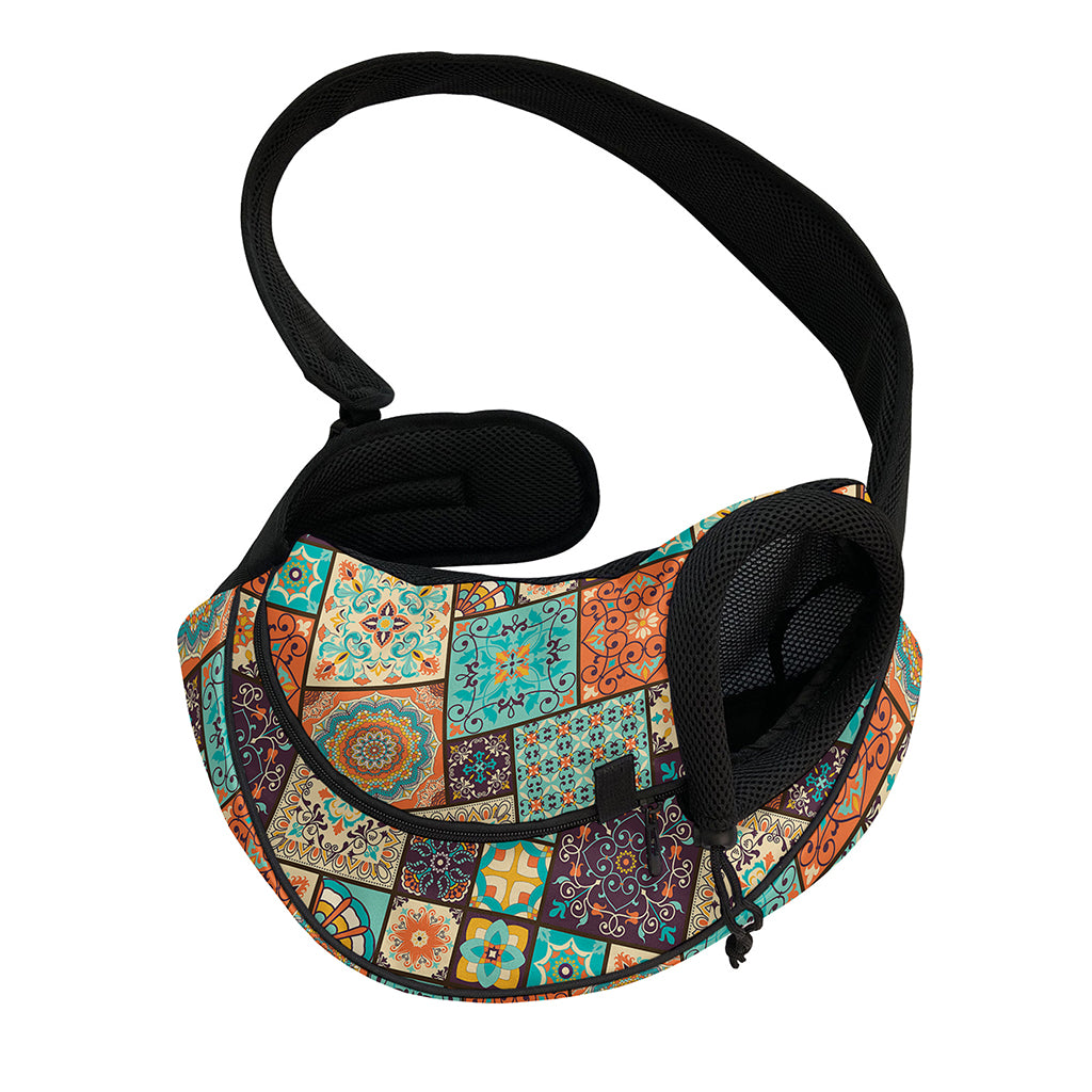 Vintage Floral Patchwork Pattern Print Pet Sling Carrier