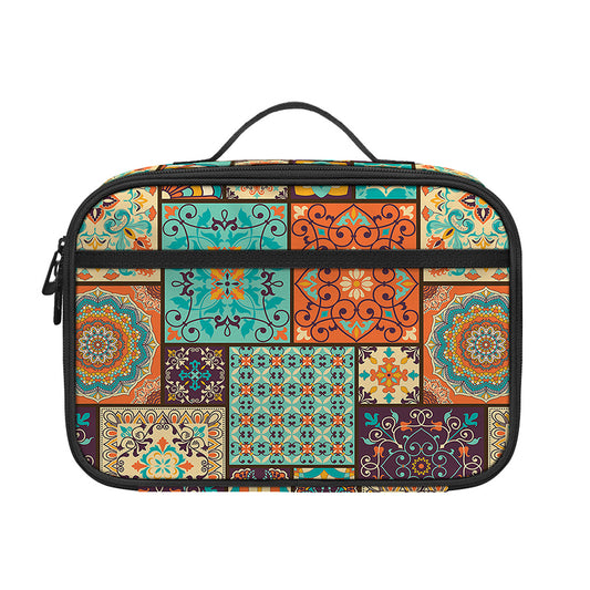 Vintage Floral Patchwork Pattern Print Portable Lunch Bag
