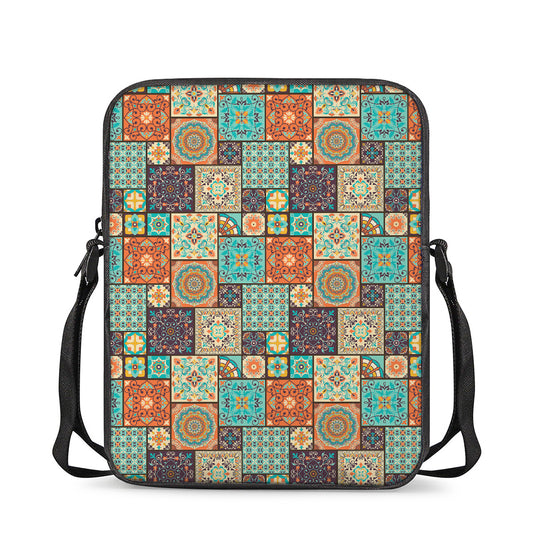 Vintage Floral Patchwork Pattern Print Rectangular Crossbody Bag
