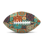 Vintage Floral Patchwork Pattern Print Rugby Ball