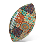 Vintage Floral Patchwork Pattern Print Rugby Ball