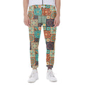 Vintage Floral Patchwork Pattern Print Joggers