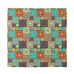 Vintage Floral Patchwork Pattern Print Silk Bandana