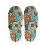 Vintage Floral Patchwork Pattern Print Slippers