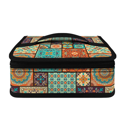 Vintage Floral Patchwork Pattern Print Small Lunch Bag