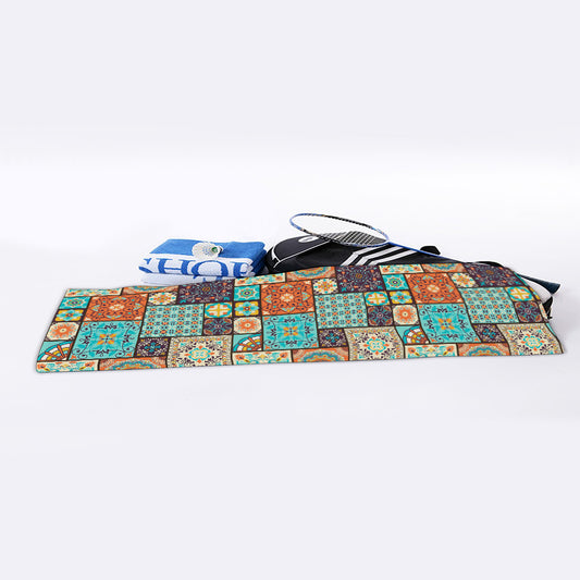 Vintage Floral Patchwork Pattern Print Sports Towel