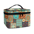 Vintage Floral Patchwork Pattern Print Travel Makeup Bag