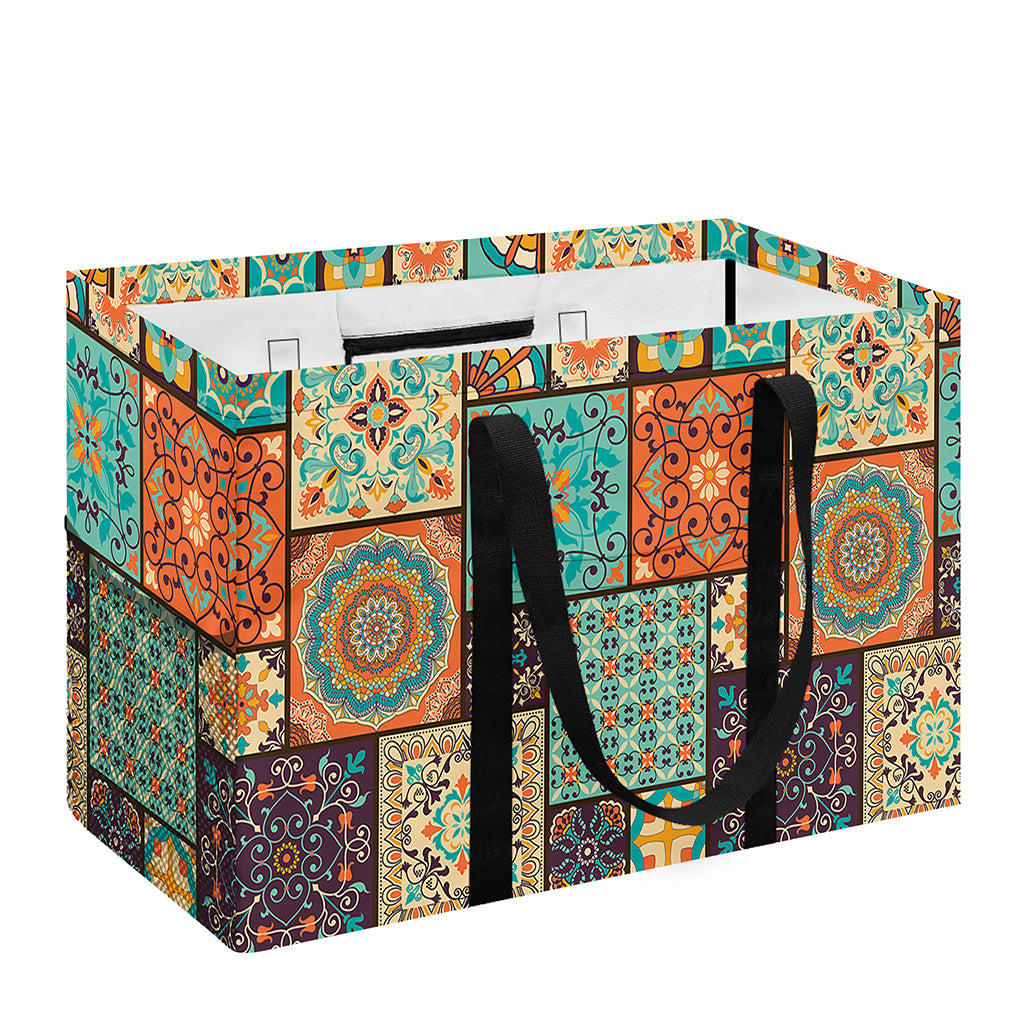 Vintage Floral Patchwork Pattern Print Utility Tote Bag
