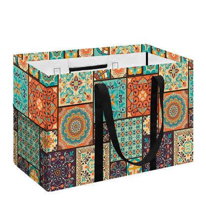 Vintage Floral Patchwork Pattern Print Utility Tote Bag