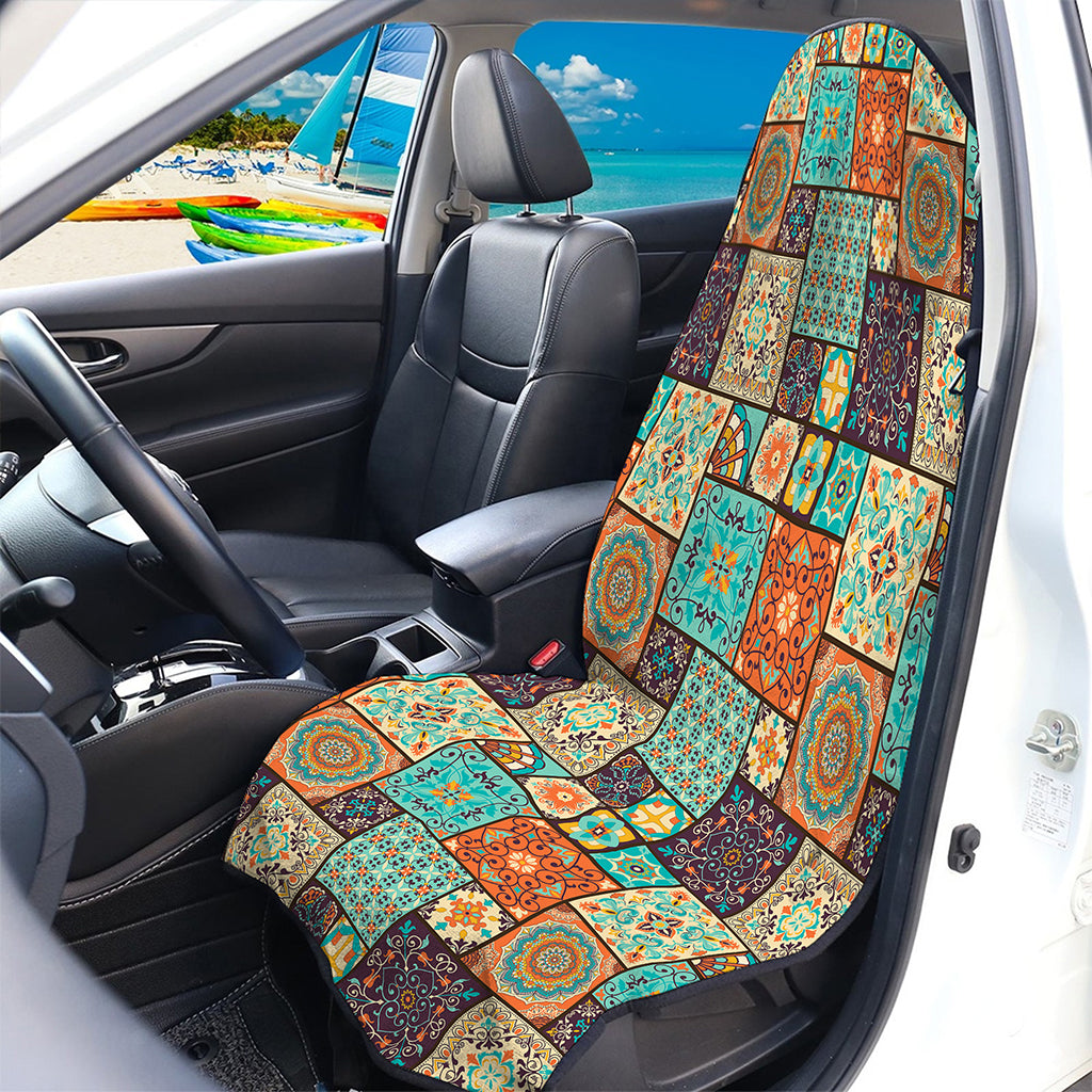 Vintage Floral Patchwork Pattern Print Waterproof Car Seat Cover