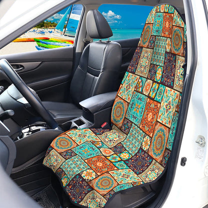 Vintage Floral Patchwork Pattern Print Waterproof Car Seat Cover