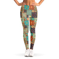 Vintage Floral Patchwork Pattern Print Women's Leggings