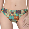 Vintage Floral Patchwork Pattern Print Women's Thong