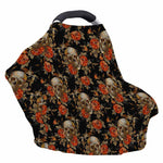 Vintage Floral Skull Pattern Print Baby Seat Cover