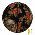 Vintage Floral Skull Pattern Print Basketball