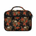 Vintage Floral Skull Pattern Print Briefcase Bible Bag